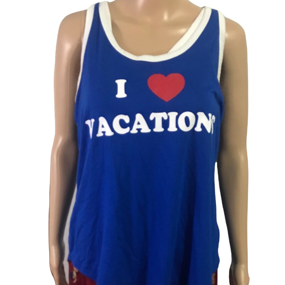 I heart vacation xl crop top